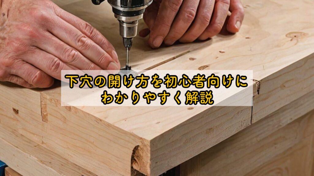 下穴の開け方を初心者向けにわかりやすく解説