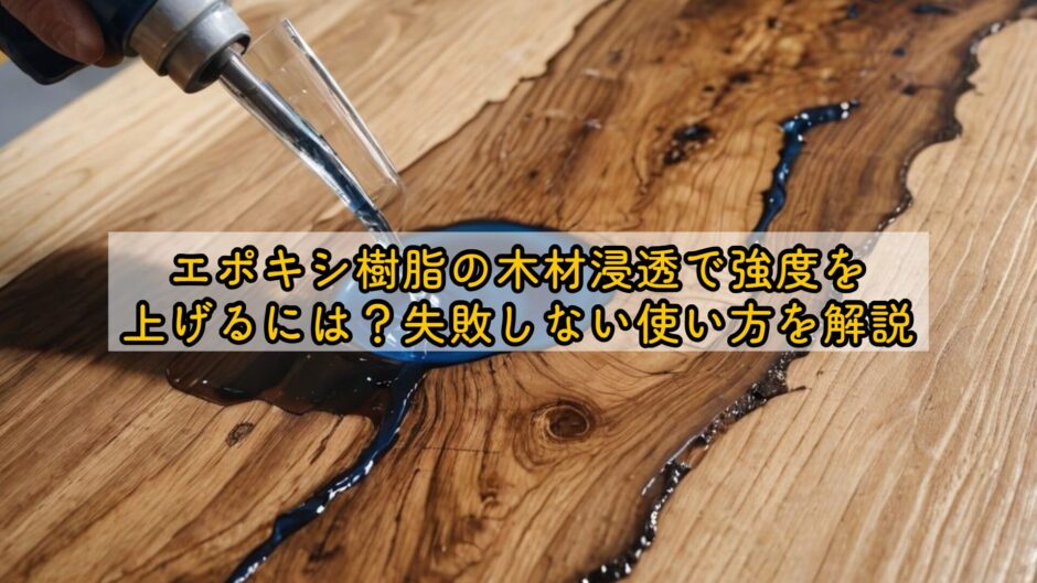 エポキシ樹脂の木材浸透で強度を上げるには？失敗しない使い方を解説