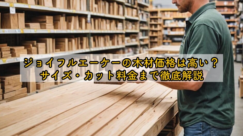 ジョイフルエーケーの木材価格は高い？サイズ・カット料金まで徹底解説