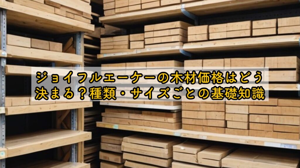 ジョイフルエーケーの木材価格はどう決まる?種類・サイズごとの基礎知識