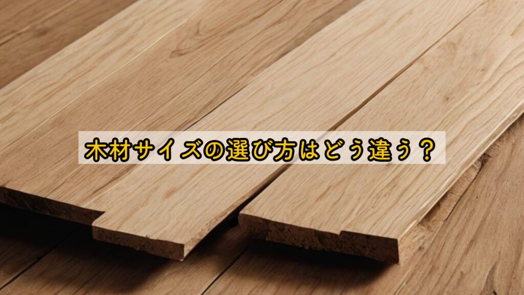 木材サイズの選び方はどう違う?