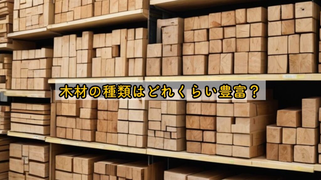 木材の種類はどれくらい豊富?