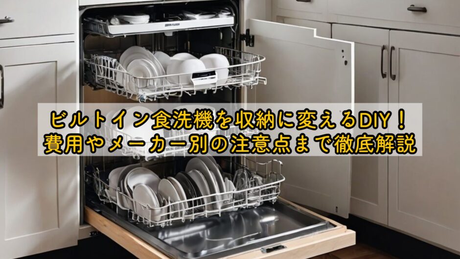 ビルトイン食洗機を収納に変えるDIY！費用やメーカー別の注意点まで徹底解説