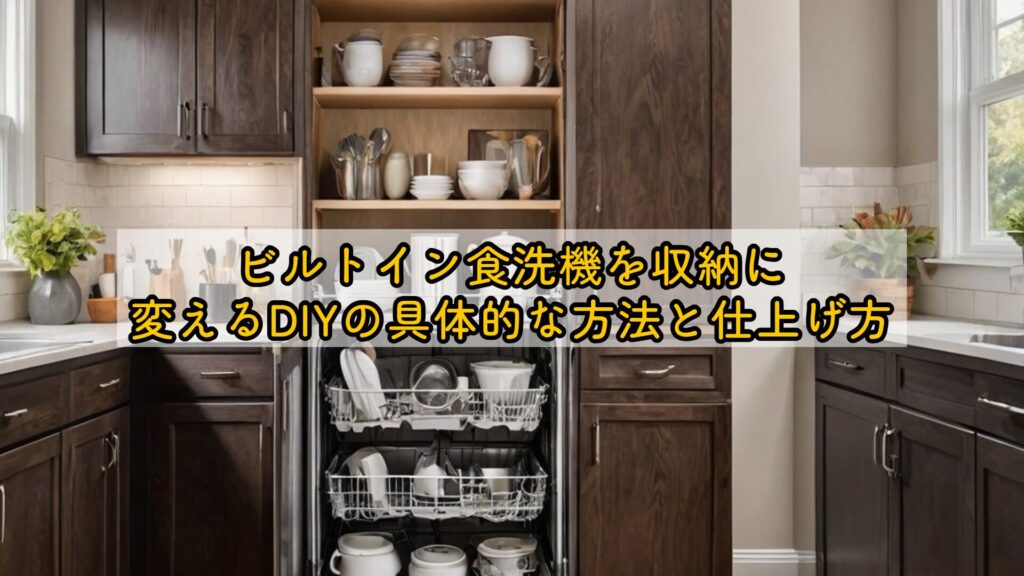 ビルトイン食洗機を収納に変えるDIYの具体的な方法と仕上げ方