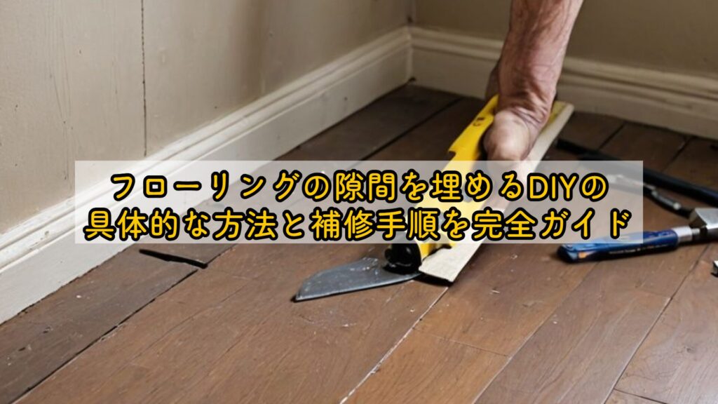 フローリングの隙間を埋めるDIYの具体的な方法と補修手順を完全ガイド