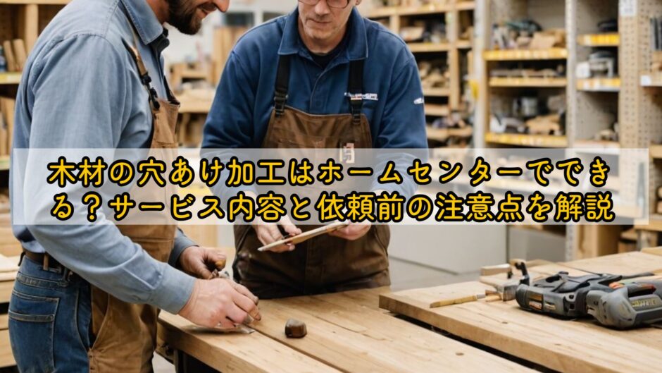 木材の穴あけ加工はホームセンターでできる？サービス内容と依頼前の注意点を解説