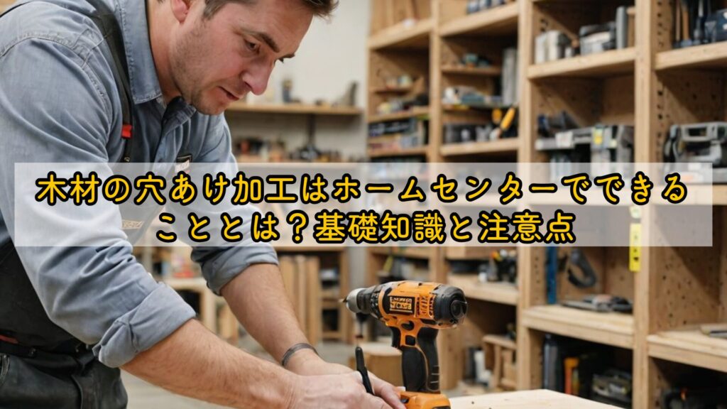 木材の穴あけ加工はホームセンターでできることとは?基礎知識と注意点