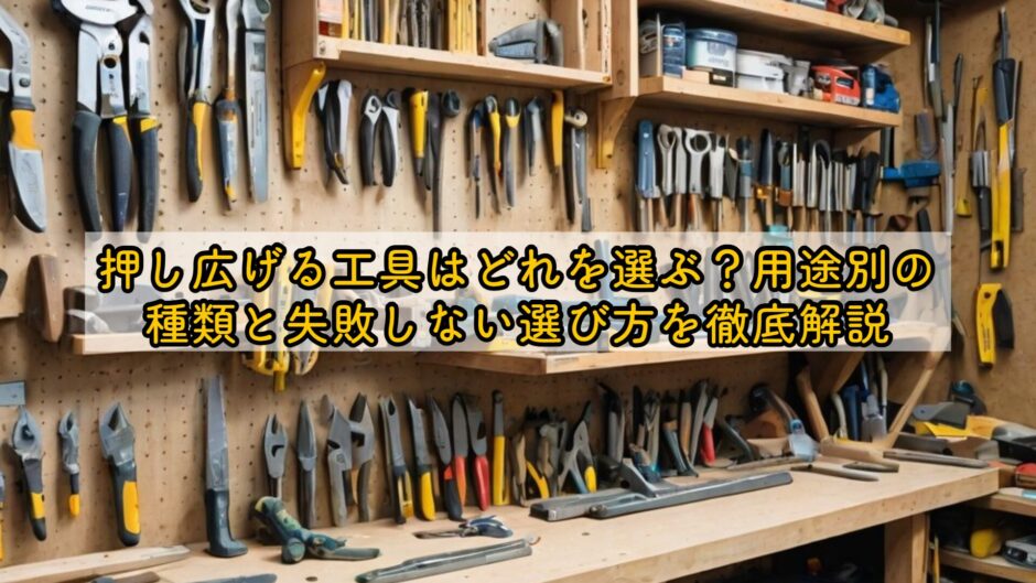 押し広げる工具はどれを選ぶ？用途別の種類と失敗しない選び方を徹底解説