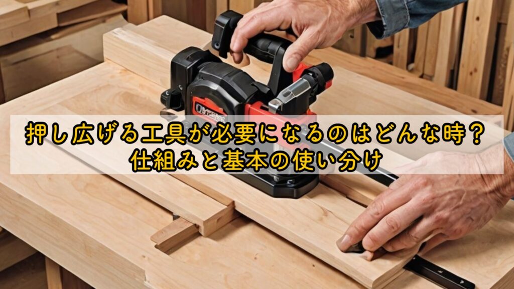 押し広げる工具が必要になるのはどんな時?仕組みと基本の使い分け