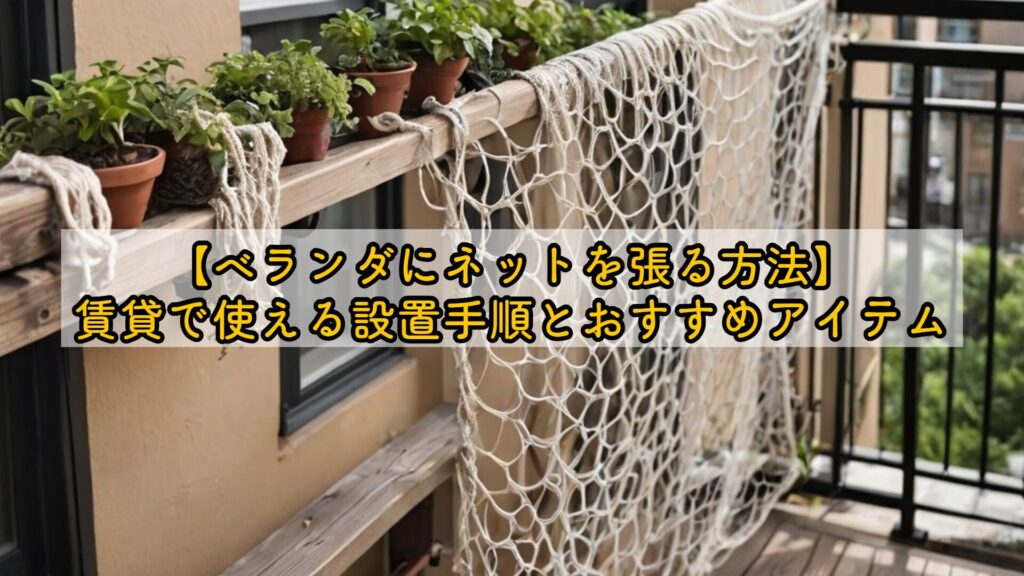 【ベランダにネットを張る方法】賃貸で使える設置手順とおすすめアイテム