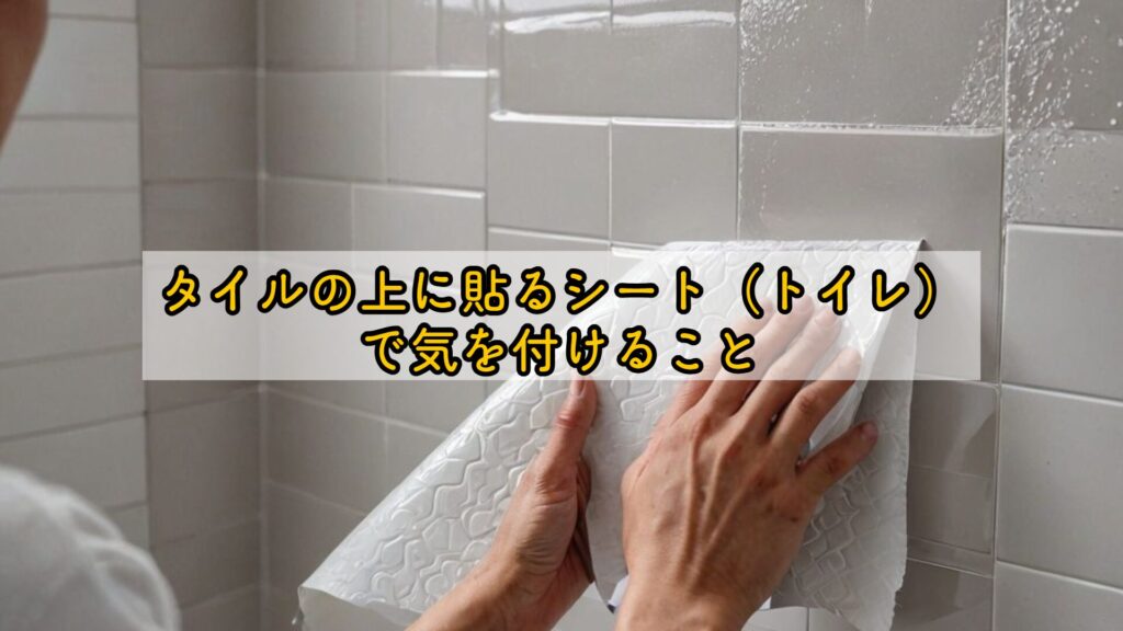 タイルの上に貼るシート(トイレ)で気を付けること