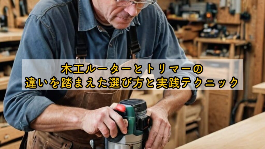 木工ルーターとトリマーの違いを踏まえた選び方と実践テクニック