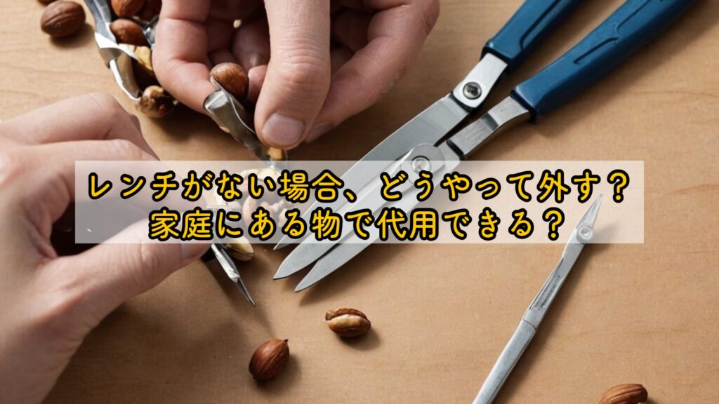 レンチがない場合、どうやって外す?家庭にある物で代用できる?