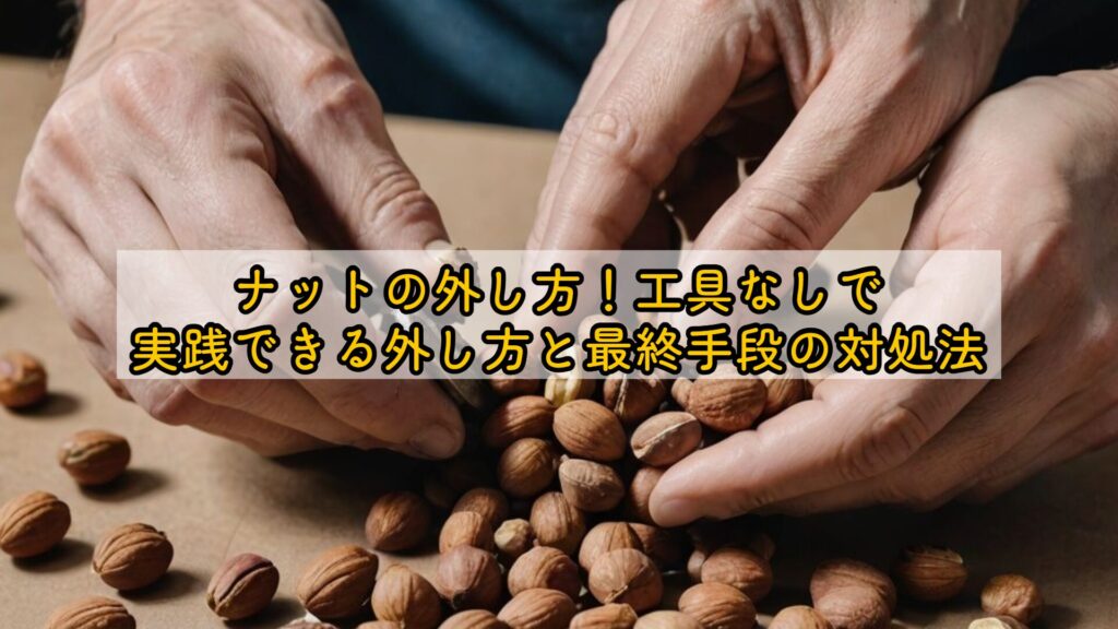 ナットの外し方!工具なしで実践できる外し方と最終手段の対処法