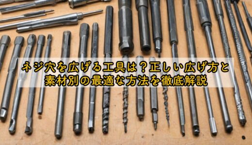 ネジ穴を広げる工具は？正しい広げ方と素材別の最適な方法を徹底解説