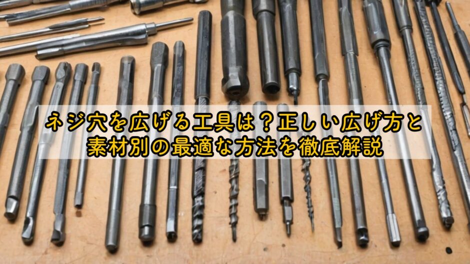 ネジ穴を広げる工具は？正しい広げ方と素材別の最適な方法を徹底解説