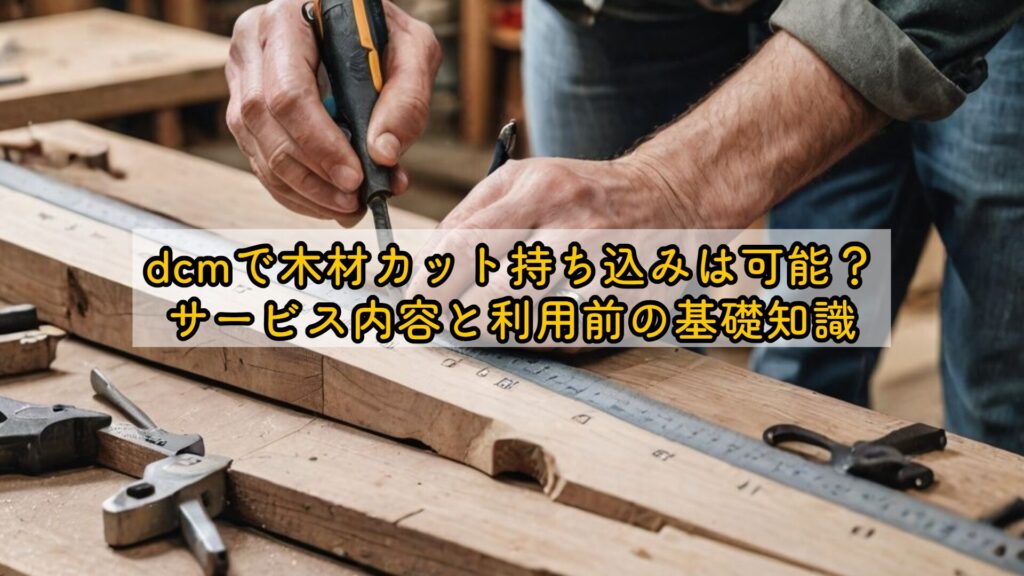 dcmで木材カット持ち込みは可能?サービス内容と利用前の基礎知識