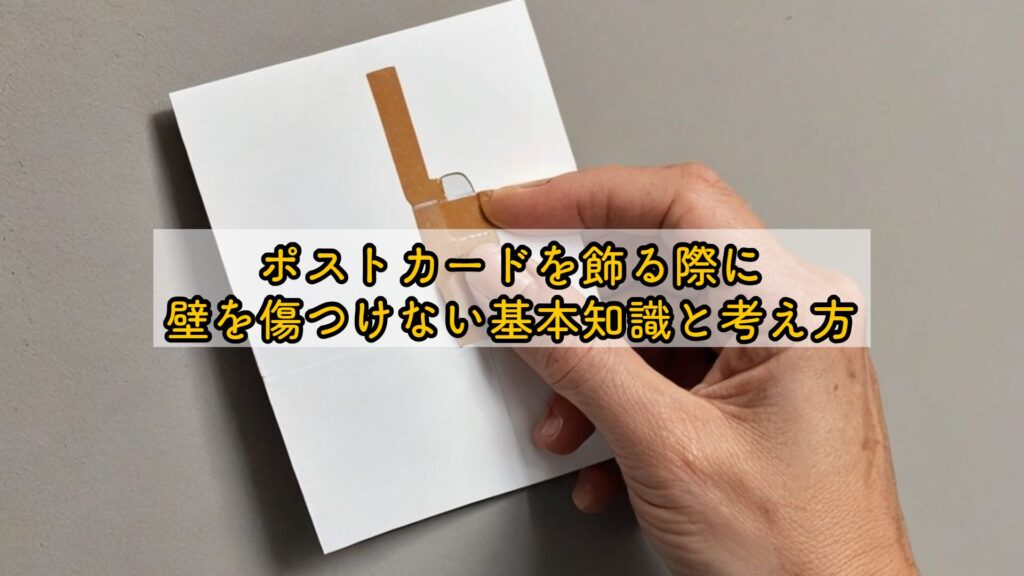 ポストカードを飾る際に壁を傷つけない基本知識と考え方