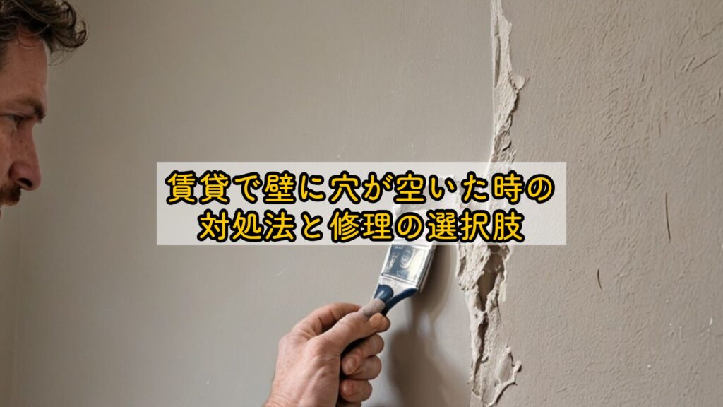 賃貸で壁に穴が空いた時の対処法と修理の選択肢