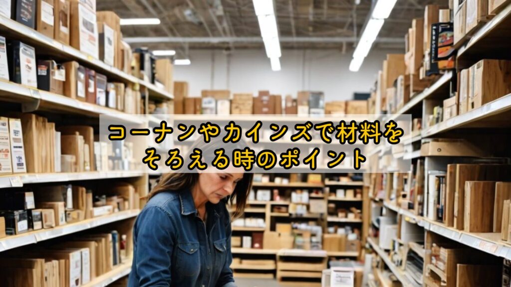 コーナンやカインズで材料をそろえる時のポイント