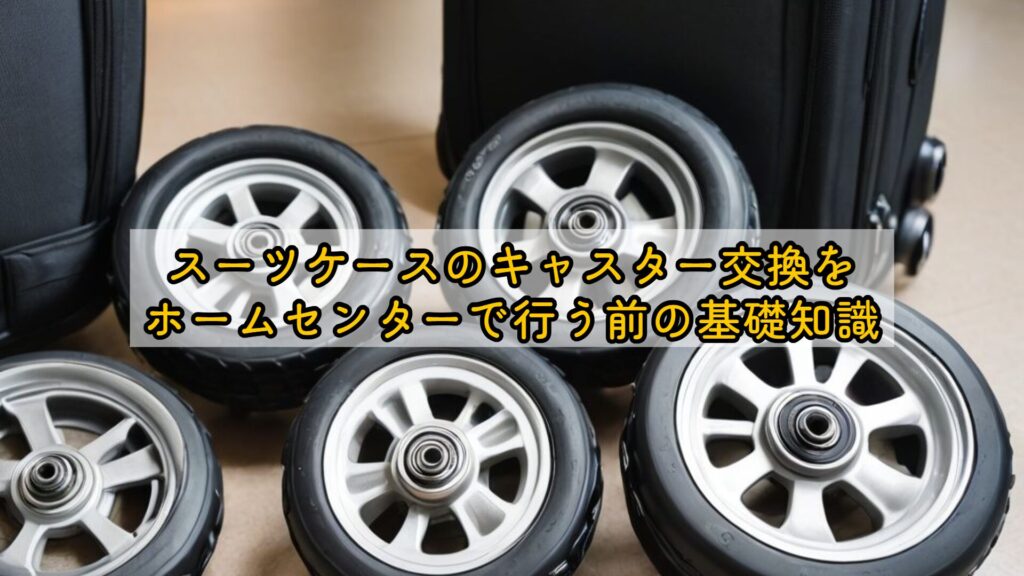 スーツケースのキャスター交換をホームセンターで行う前の基礎知識
