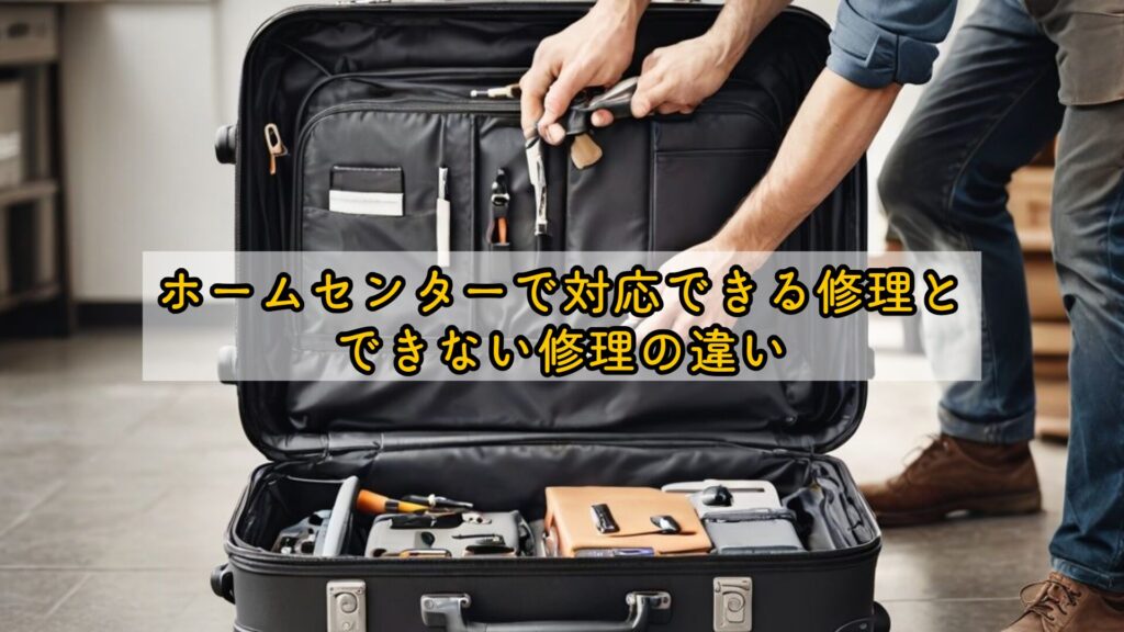 ホームセンターで対応できる修理とできない修理の違い