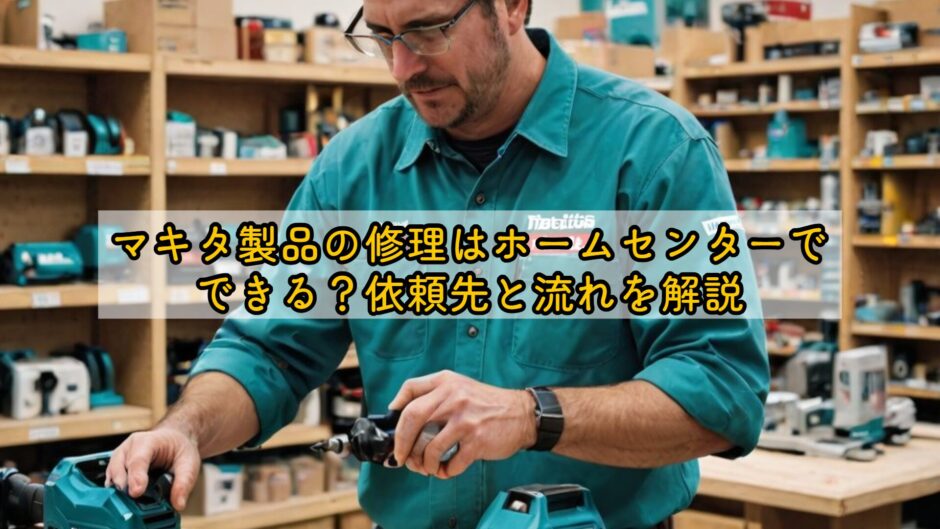 マキタ製品の修理はホームセンターでできる？依頼先と流れを解説