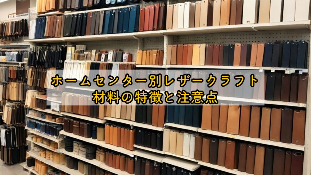 ホームセンター別レザークラフト材料の特徴と注意点