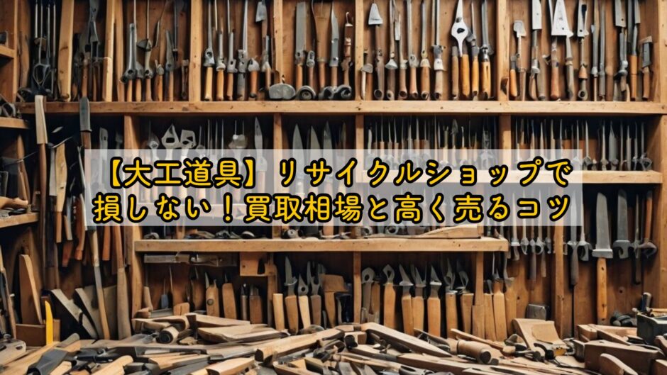【大工道具】リサイクルショップで損しない！買取相場と高く売るコツ
