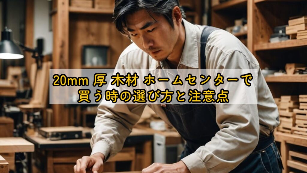 20mm 厚 木材 ホームセンターで買う時の選び方と注意点