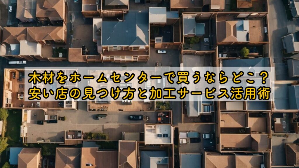 木材をホームセンターで買うならどこ？安い店の見つけ方と加工サービス活用術