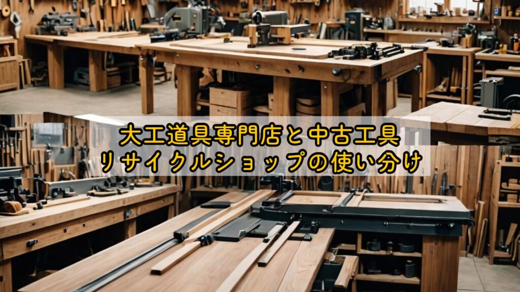 大工道具専門店と中古工具リサイクルショップの使い分け