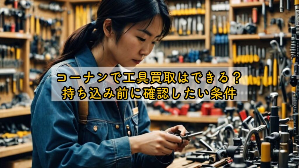 コーナンで工具買取はできる？持ち込み前に確認したい条件