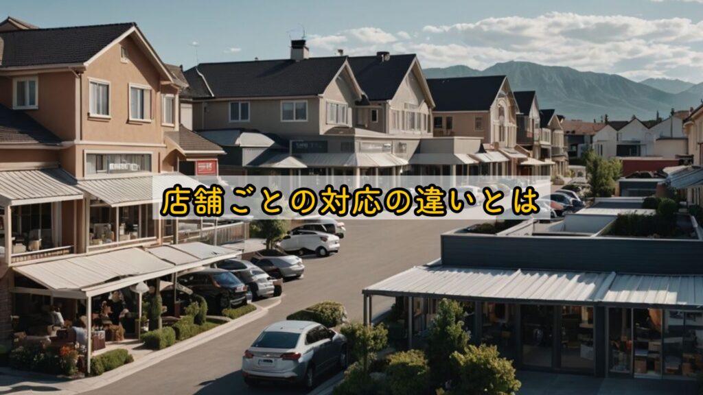 店舗ごとの対応の違いとは