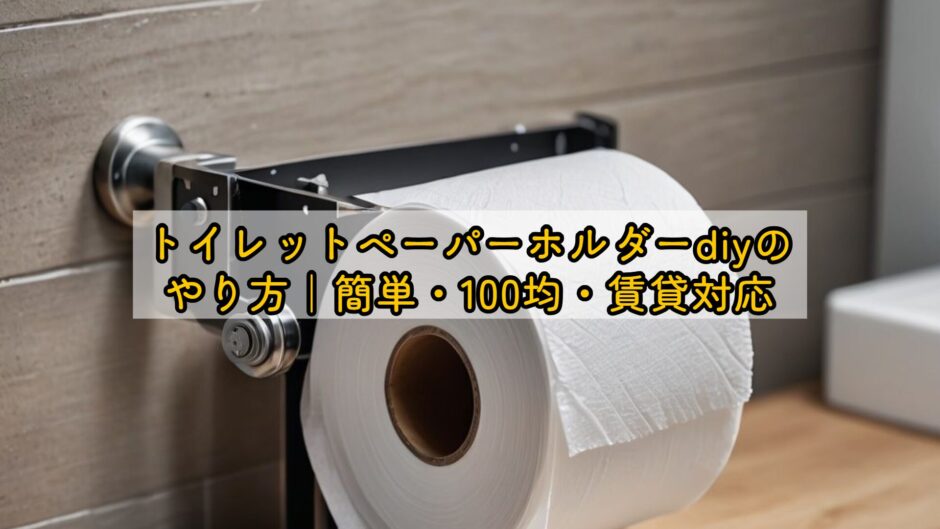 トイレットペーパーホルダーdiyのやり方｜簡単・100均・賃貸対応