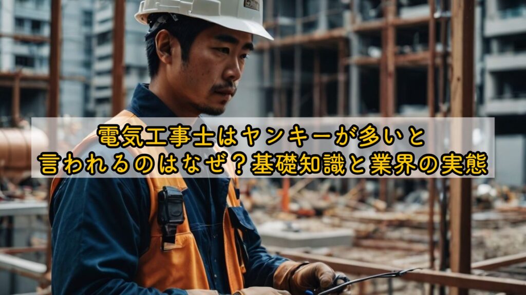 電気工事士はヤンキーが多いと言われるのはなぜ？基礎知識と業界の実態