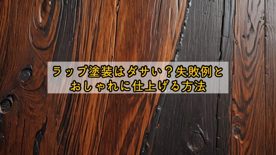 ラップ塗装はダサい？失敗例とおしゃれに仕上げる方法