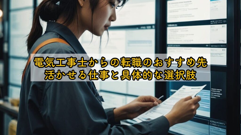 電気工事士からの転職のおすすめ先：活かせる仕事と具体的な選択肢