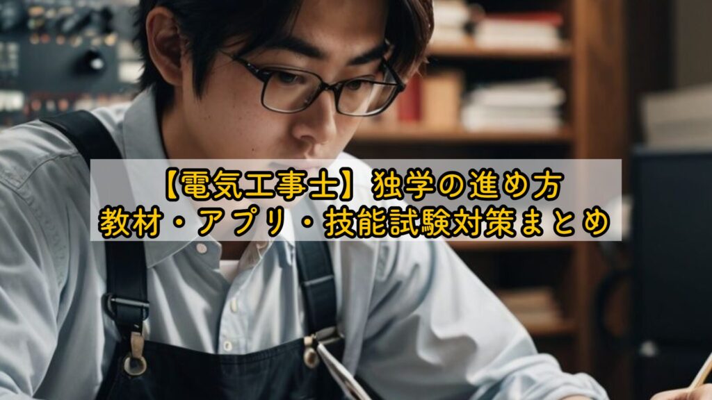 【電気工事士】独学の進め方｜教材・アプリ・技能試験対策まとめ
