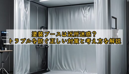 塗装ブースは近所迷惑？トラブルを防ぐ正しい対策と考え方を解説