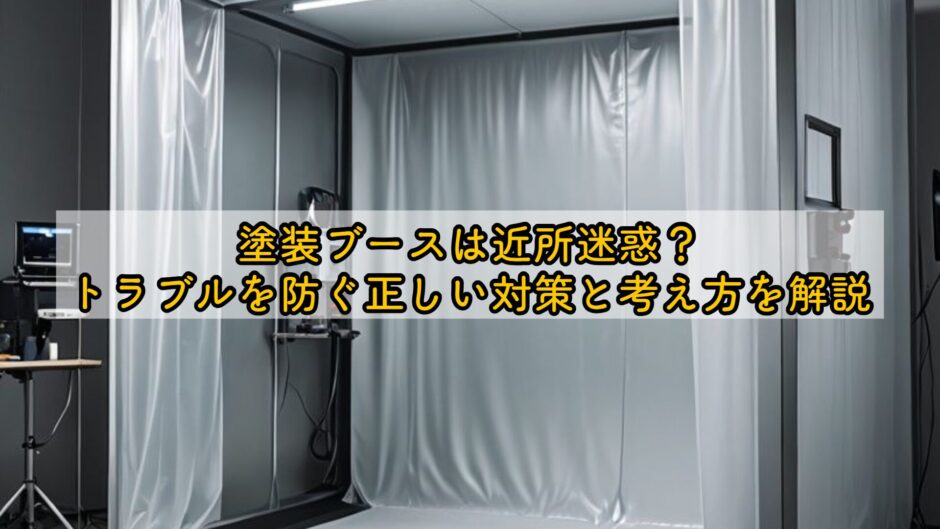 塗装ブースは近所迷惑？トラブルを防ぐ正しい対策と考え方を解説