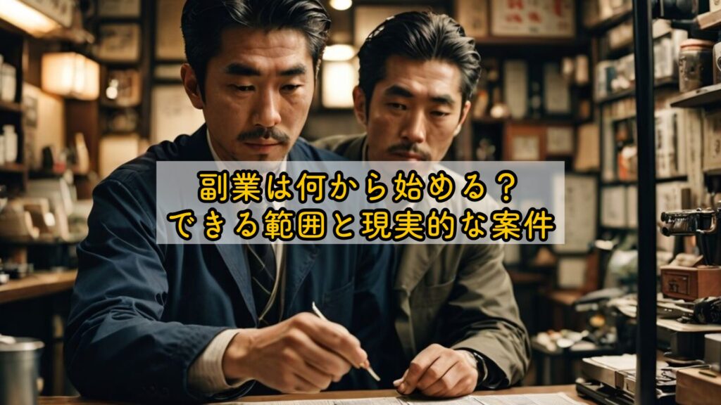 副業は何から始める？できる範囲と現実的な案件