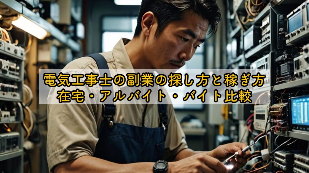 電気工事士の副業の探し方と稼ぎ方：在宅・アルバイト・バイト比較