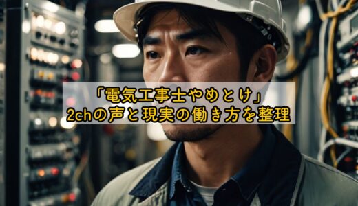 「電気工事士やめとけ」2chの声と現実の働き方を整理