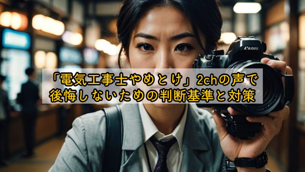 「電気工事士やめとけ」2chの声で後悔しないための判断基準と対策