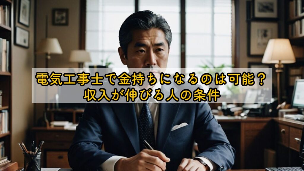 電気工事士で金持ちになるのは可能？収入が伸びる人の条件