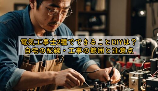 電気工事士2種でできることDIYは？自宅の配線・工事の範囲と注意点