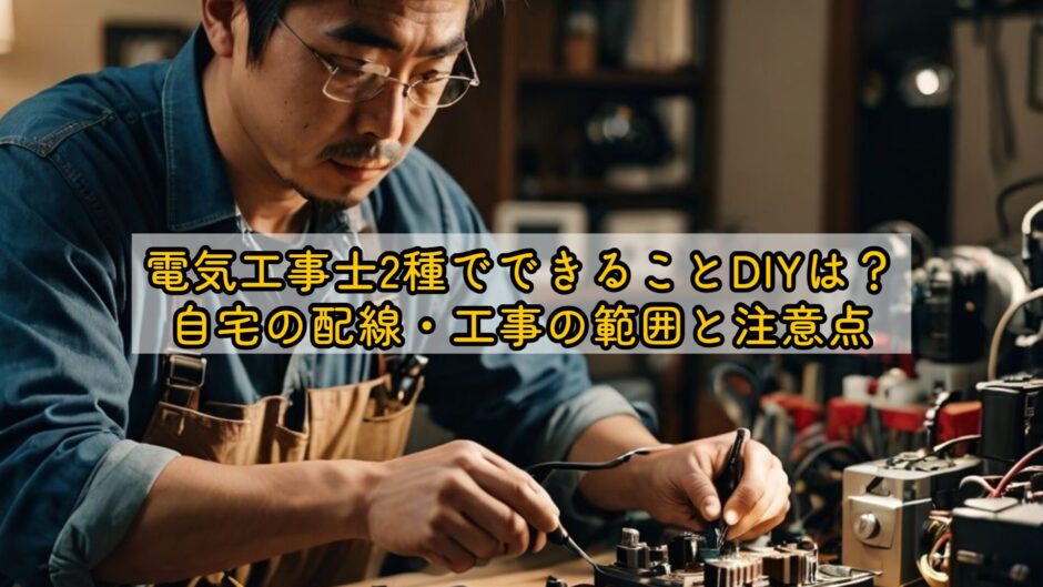 電気工事士2種でできることDIYは？自宅の配線・工事の範囲と注意点
