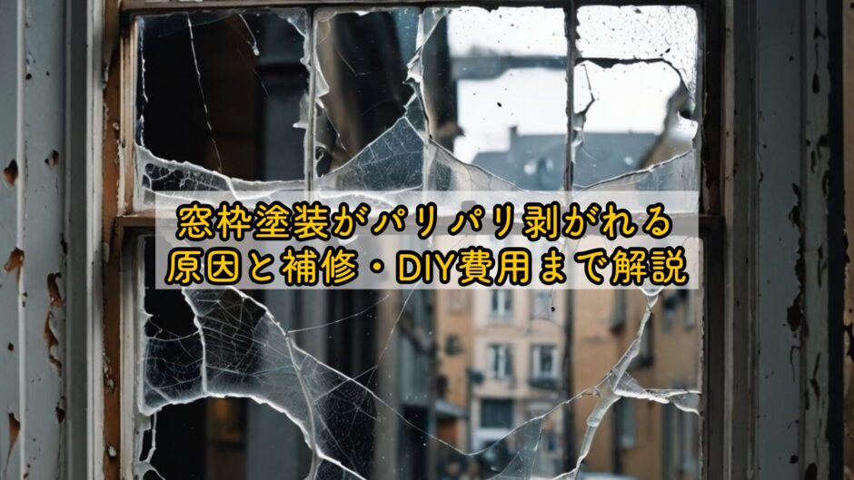 窓枠塗装がパリパリ剥がれる原因と補修・DIY費用まで解説
