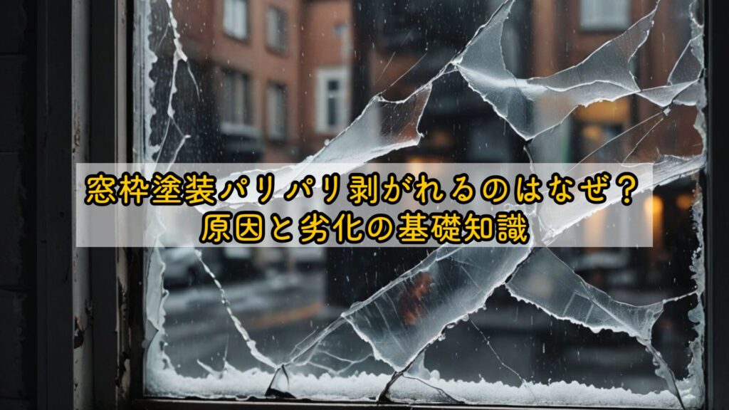 窓枠塗装パリパリ剥がれるのはなぜ?原因と劣化の基礎知識